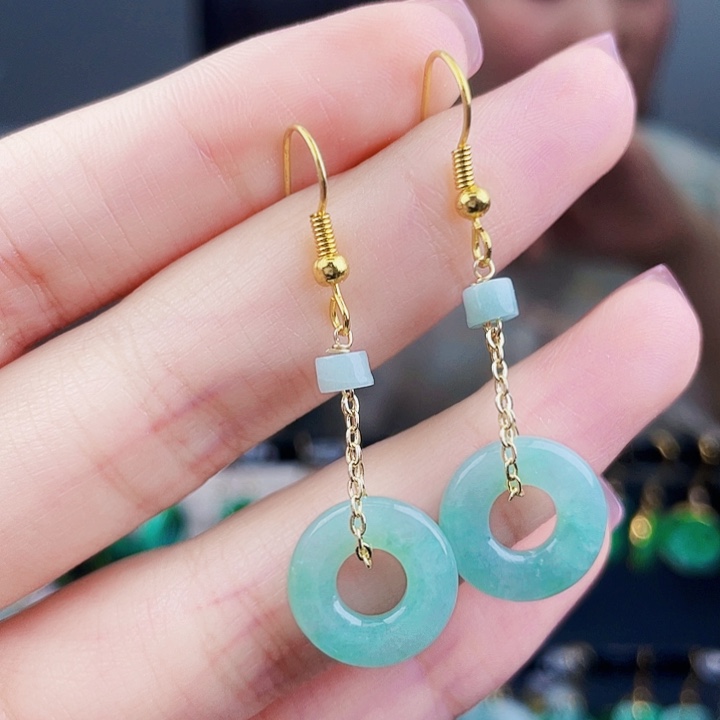 翡翠未镶嵌耳饰饰品