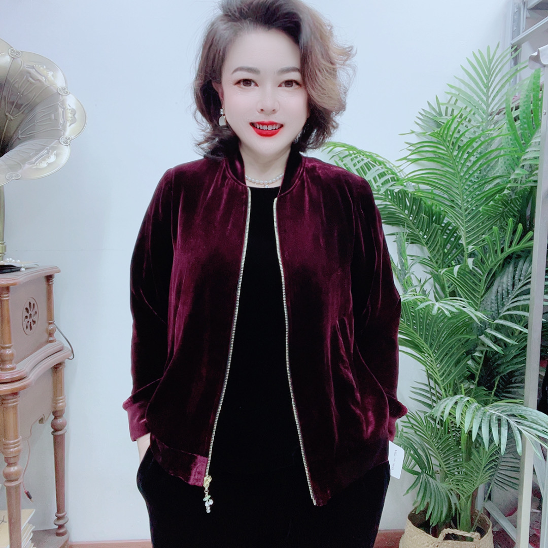 高端桑蚕丝短外套88A6157
