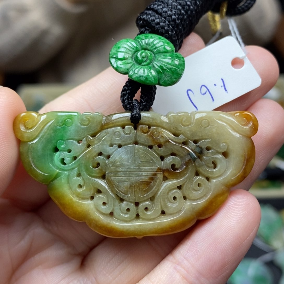 翡翠颈饰未镶嵌望子成龙29号