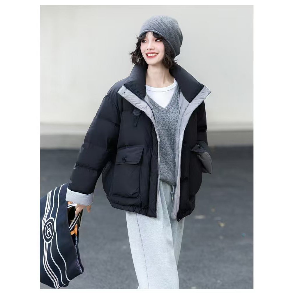 2025年冬季新款宽松休闲百搭立领棉服保暖棉服外套2618#