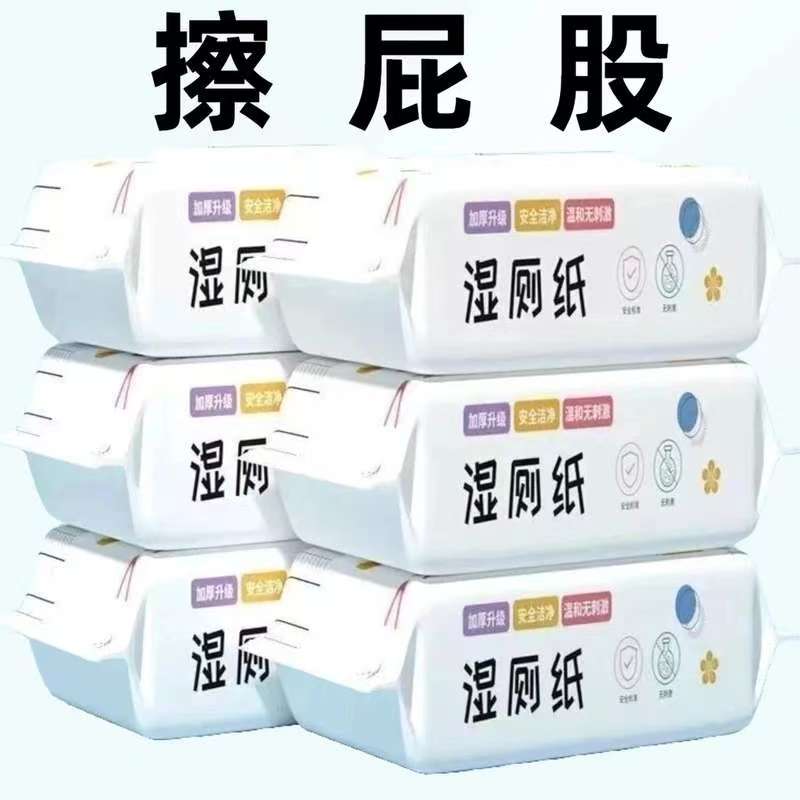 【新人补贴】湿厕纸一次性家用湿纸大包60抽母婴加厚加大水洗亲肤湿