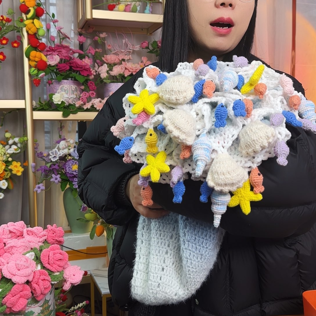 手工钩织设计花毯