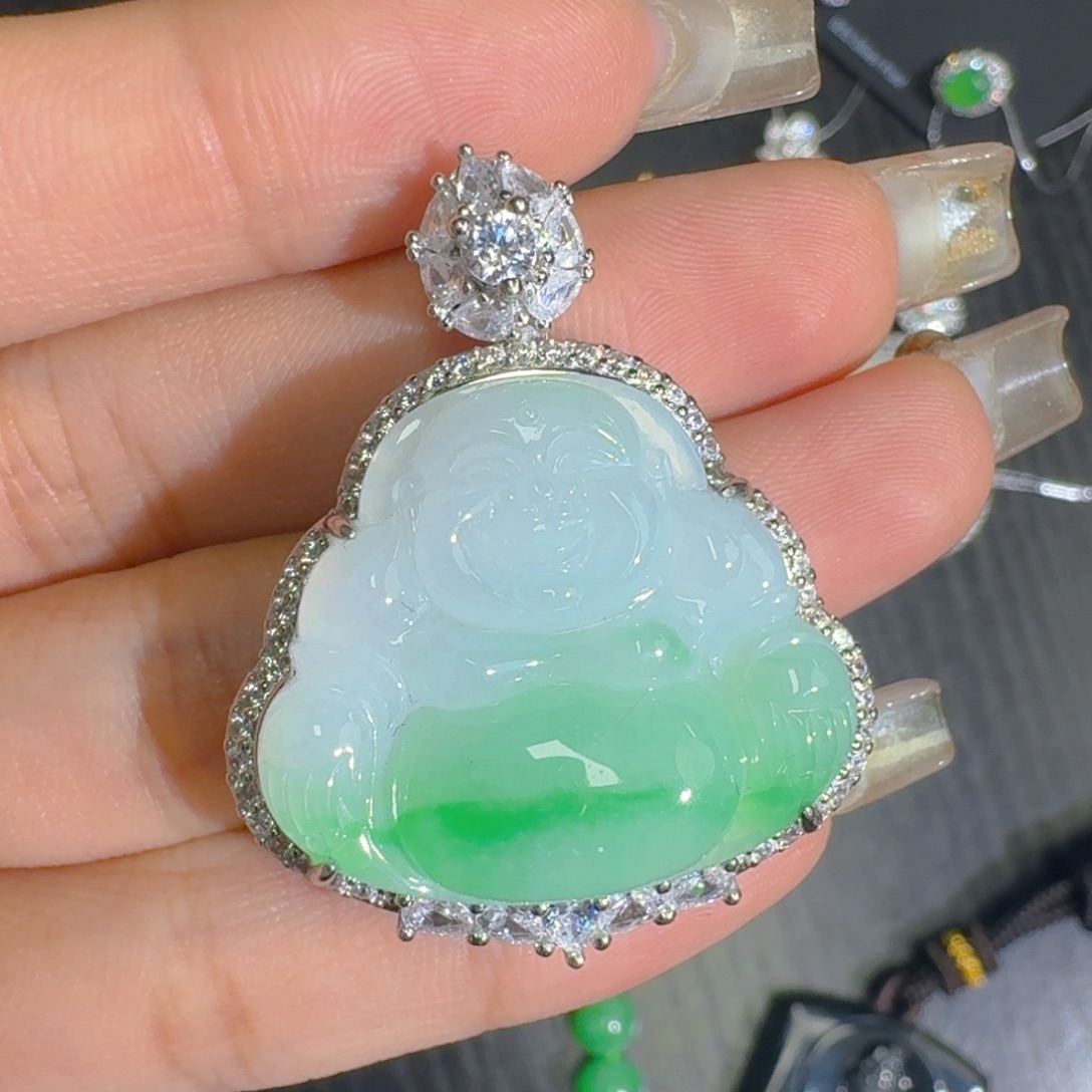 翡翠未镶嵌吊坠(不含链)