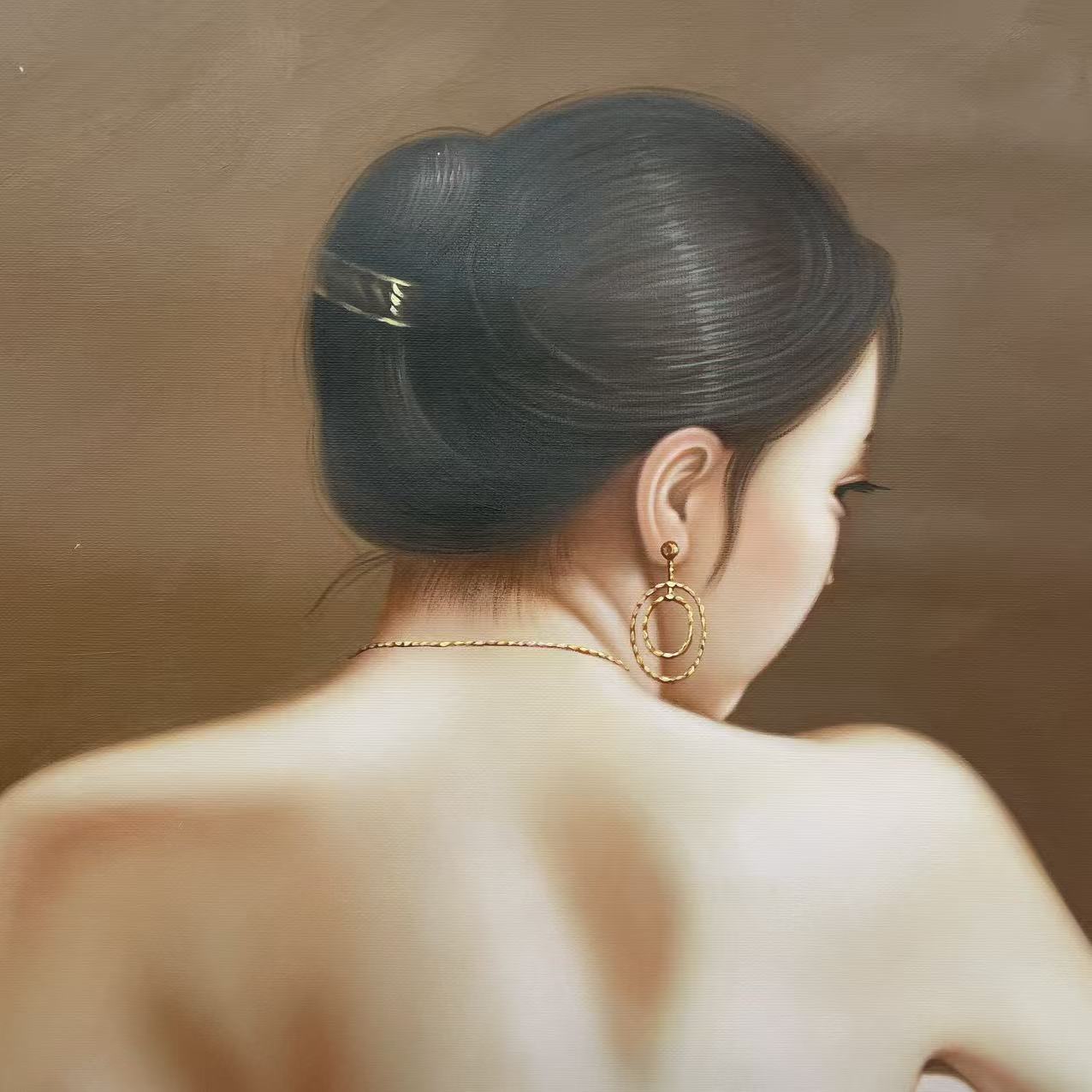 林彦新-背影-约60*90厘米-油画-麻布