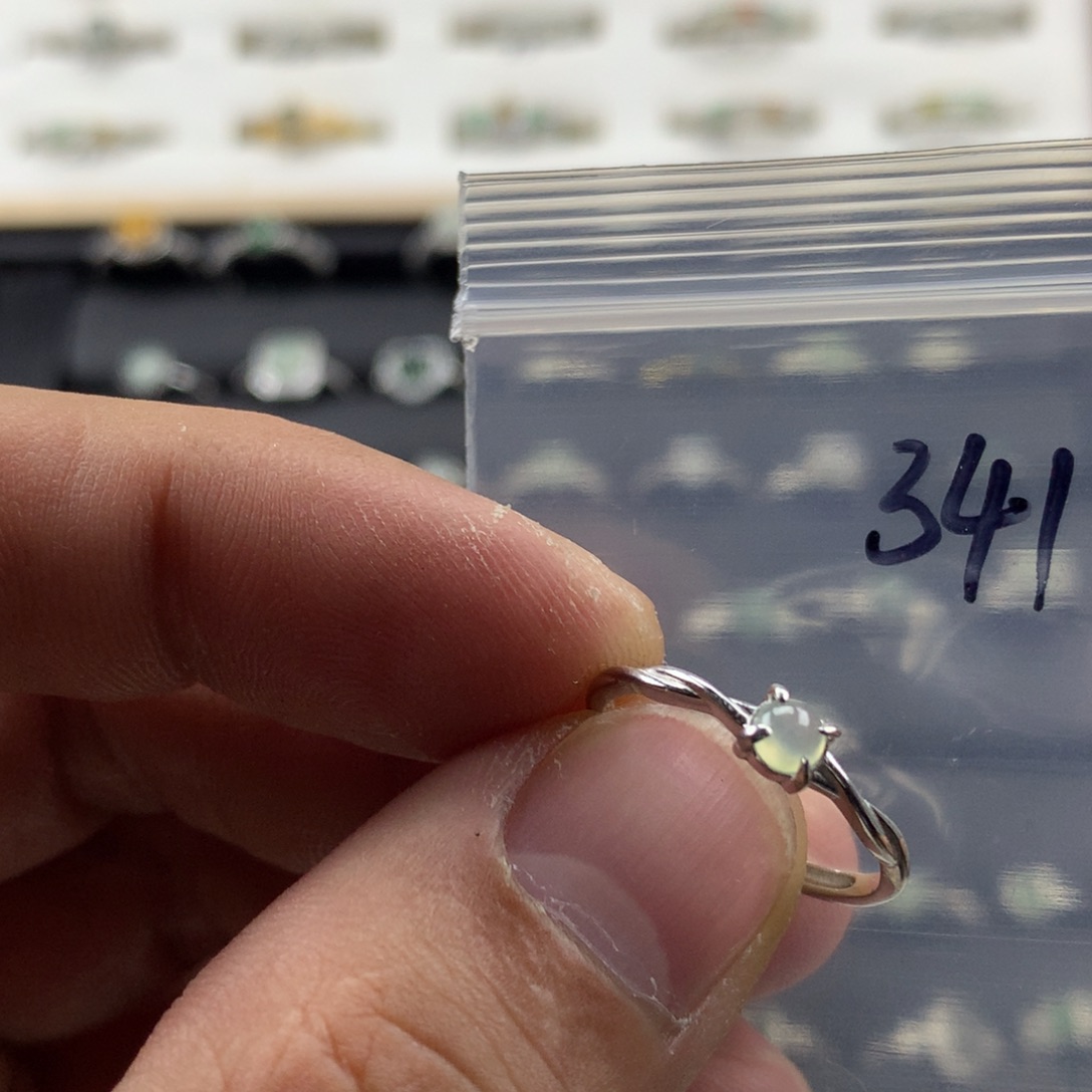 许***@翡翠银S925镀金镶嵌戒指341