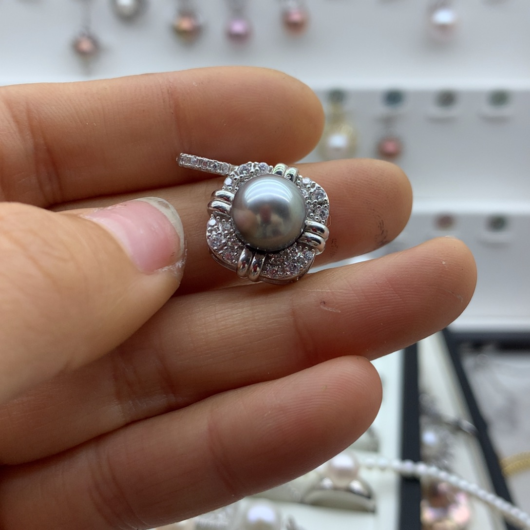 海水珍珠颈饰银S925镶嵌