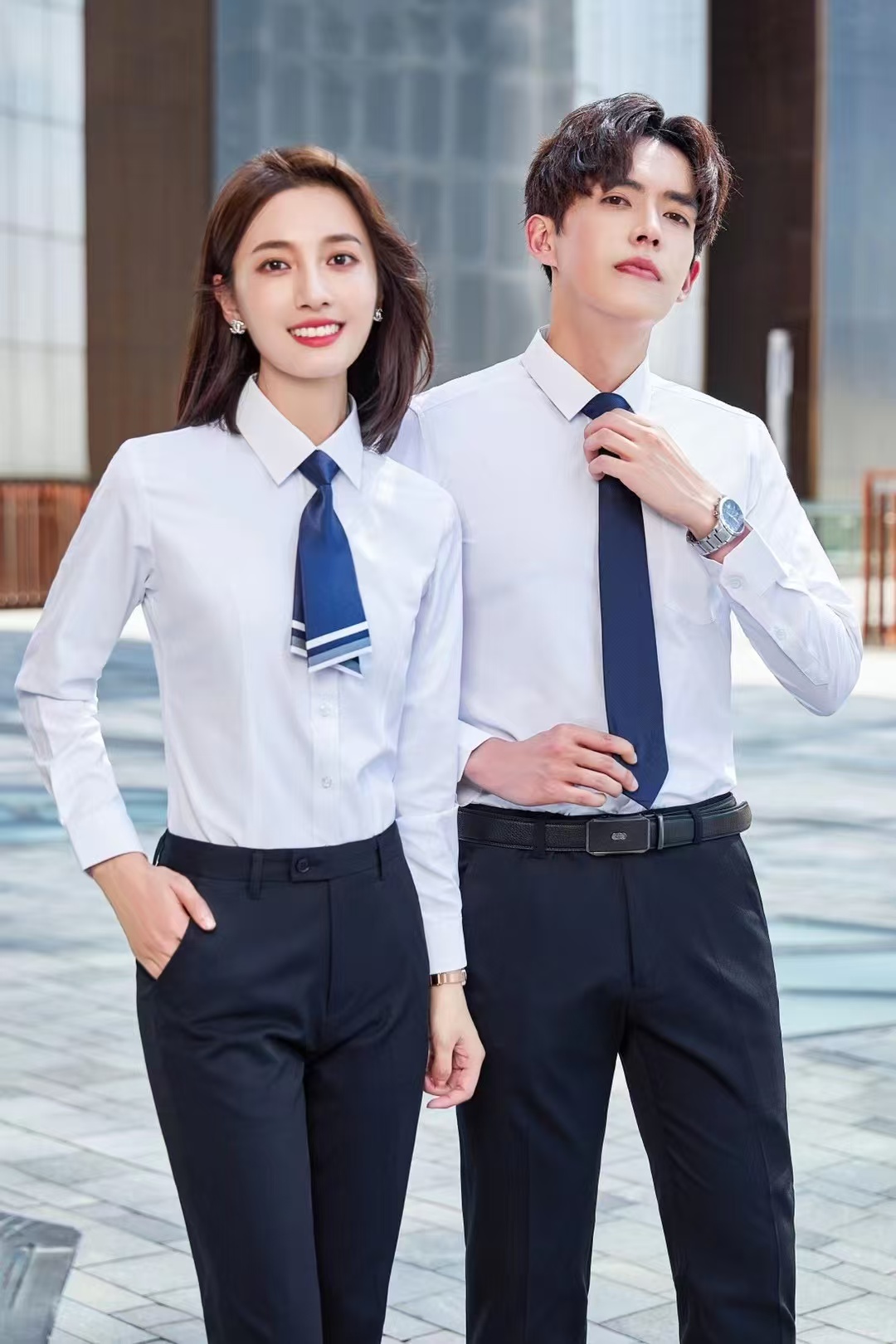 【威尔浪】女款商务衬竹纤维透气女士衬衫CY0063-09