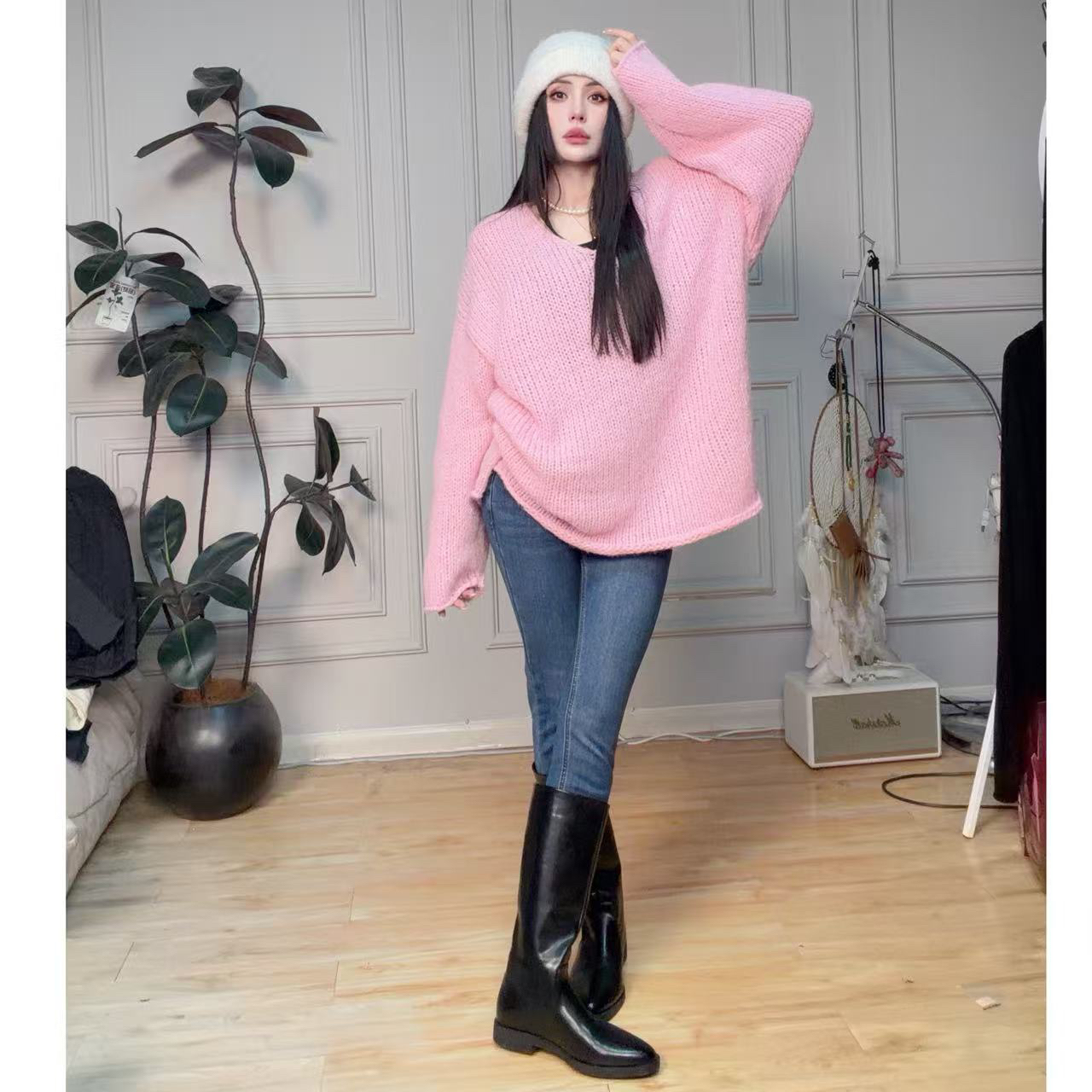 【欧洲站】廓形慵懒针织衫