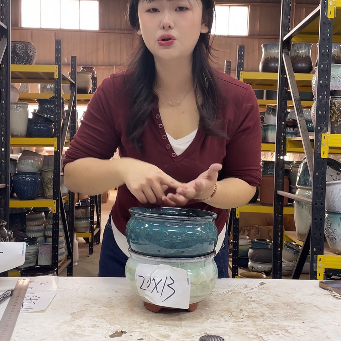 宜兴紫砂粗陶花盆