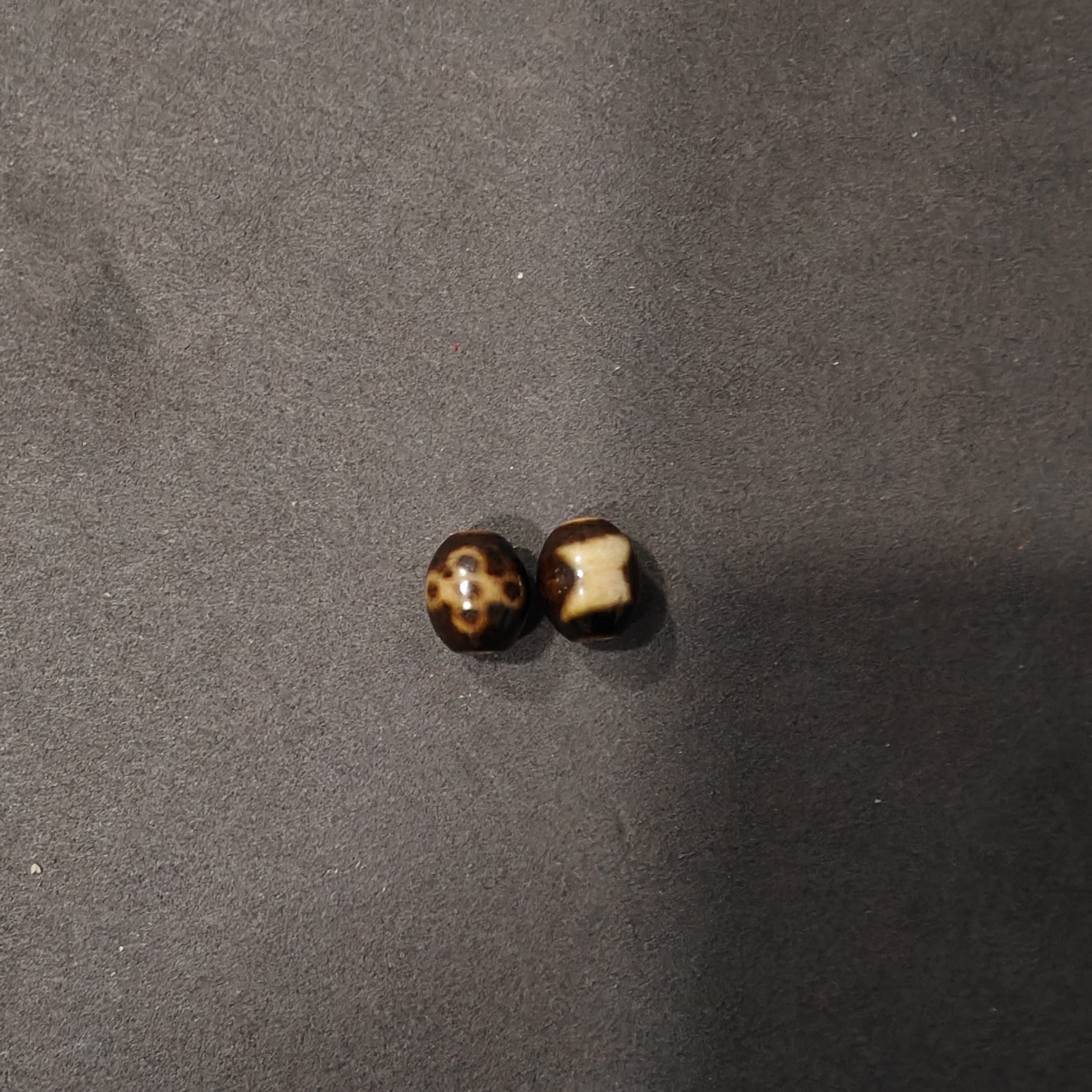 【曹美丽精选】H68652-玛瑙DIY单珠（五眼闪电）多样性发其一-12*14mm
