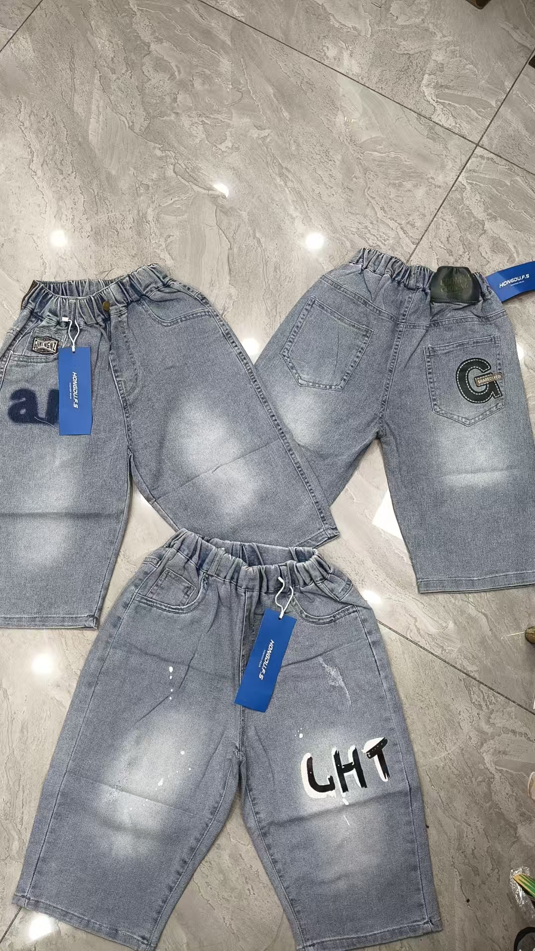 新款儿童牛仔中裤随机发货