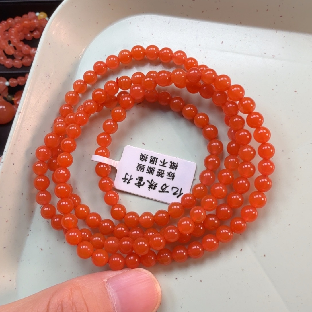 南红玛瑙未镶嵌手串5mm