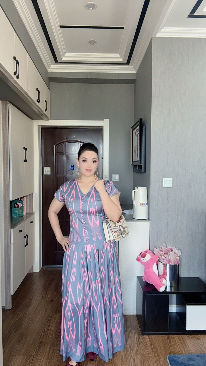 不规则裙印花时尚旗袍连衣裙夏季抹胸型宽松长裙休闲