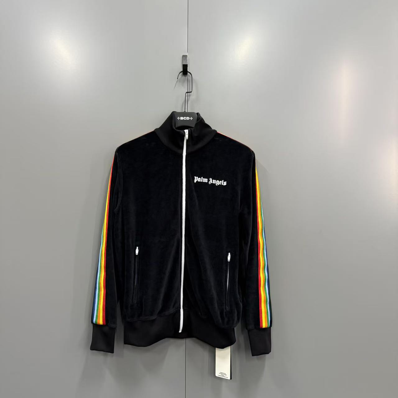 95新 Palm Angels （jp）123 侧边彩虹条纹校服 M码/