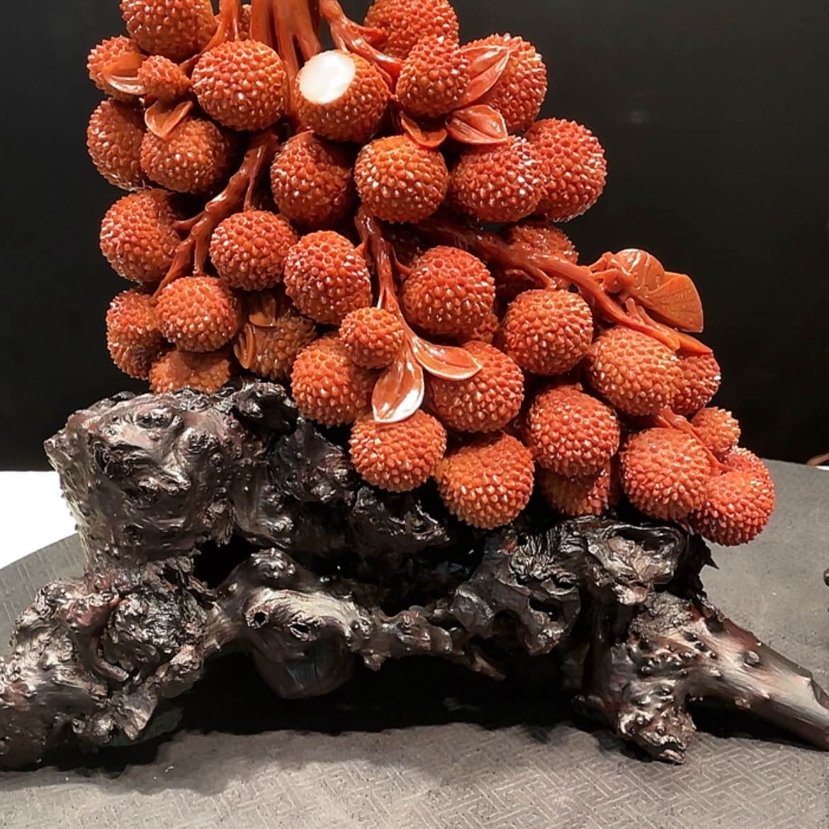 【闪购商品】寿山石茂****文荔枝摆件工艺品