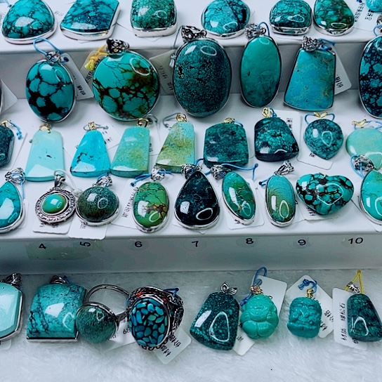 未镶嵌绿松石珠宝半成品