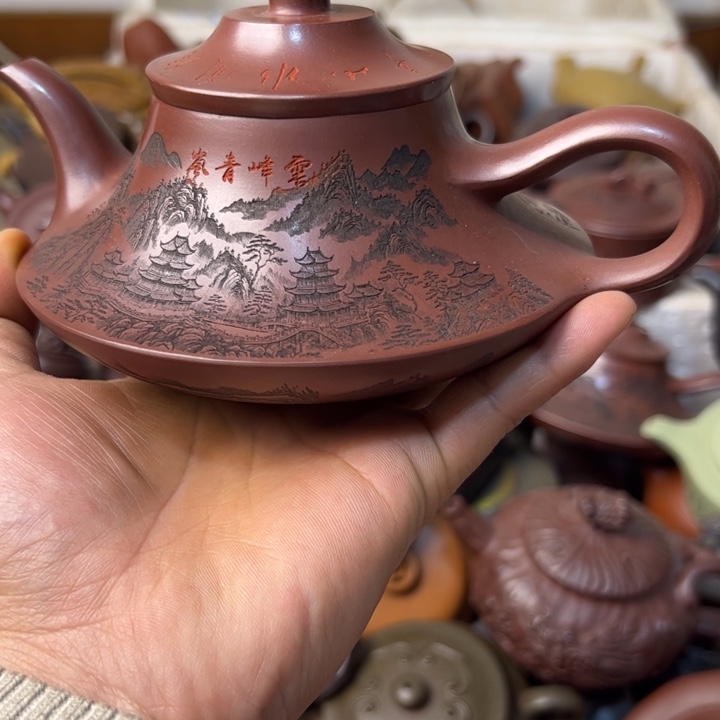 紫砂茶壶紫砂壶把手磕碰