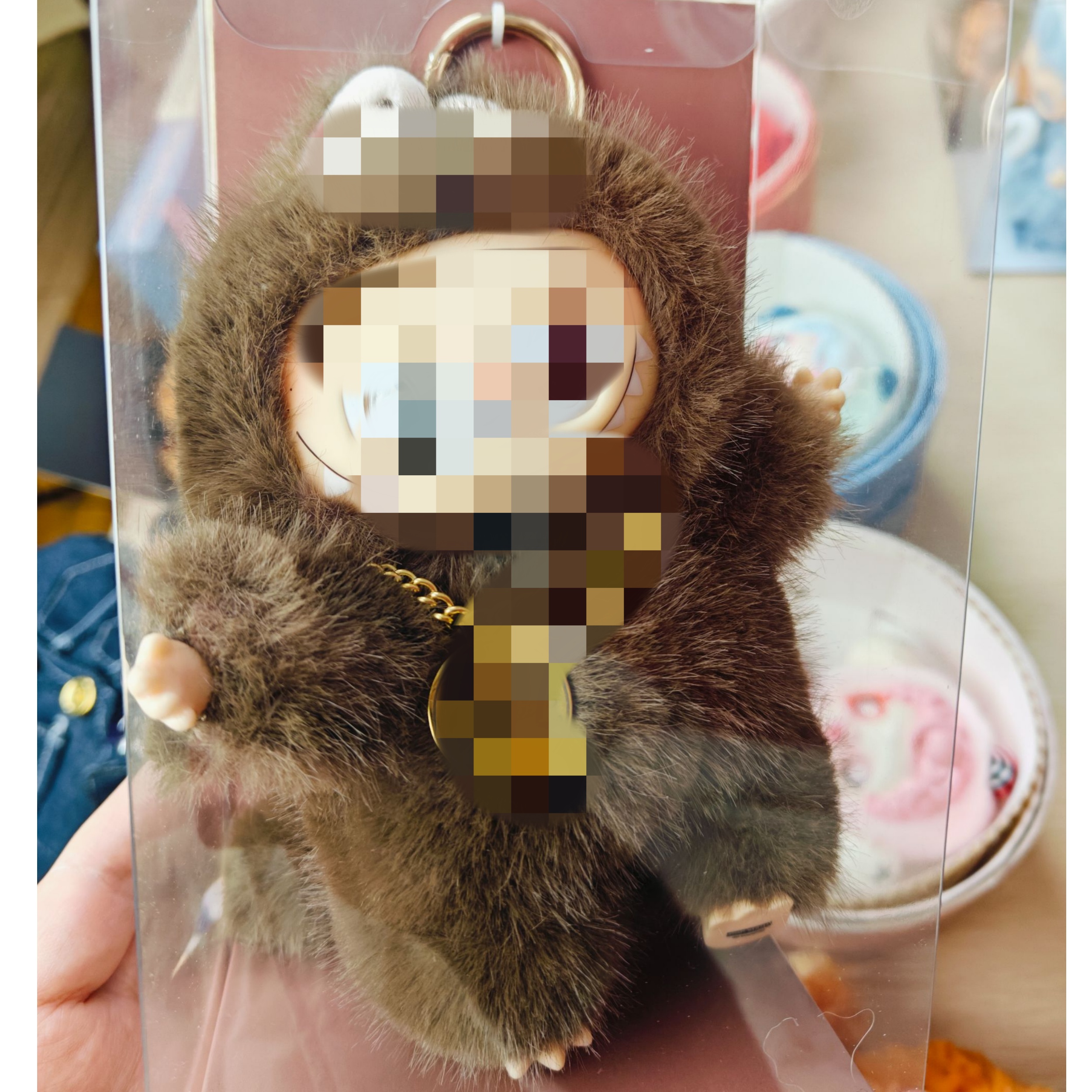 新品棕色小首领改娃绿色小首领搪胶脸公仔挂件潮玩礼物