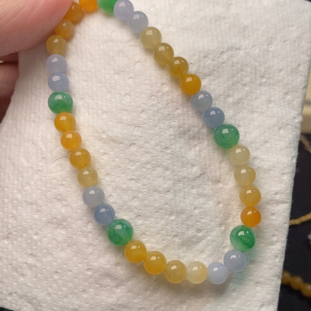 定制翡翠未镶嵌七彩卡5