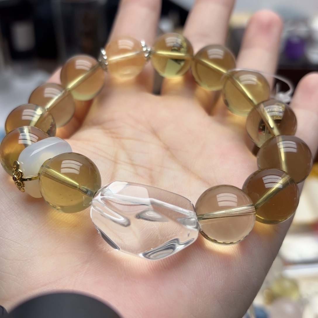 未镶嵌手链水晶黄水晶
