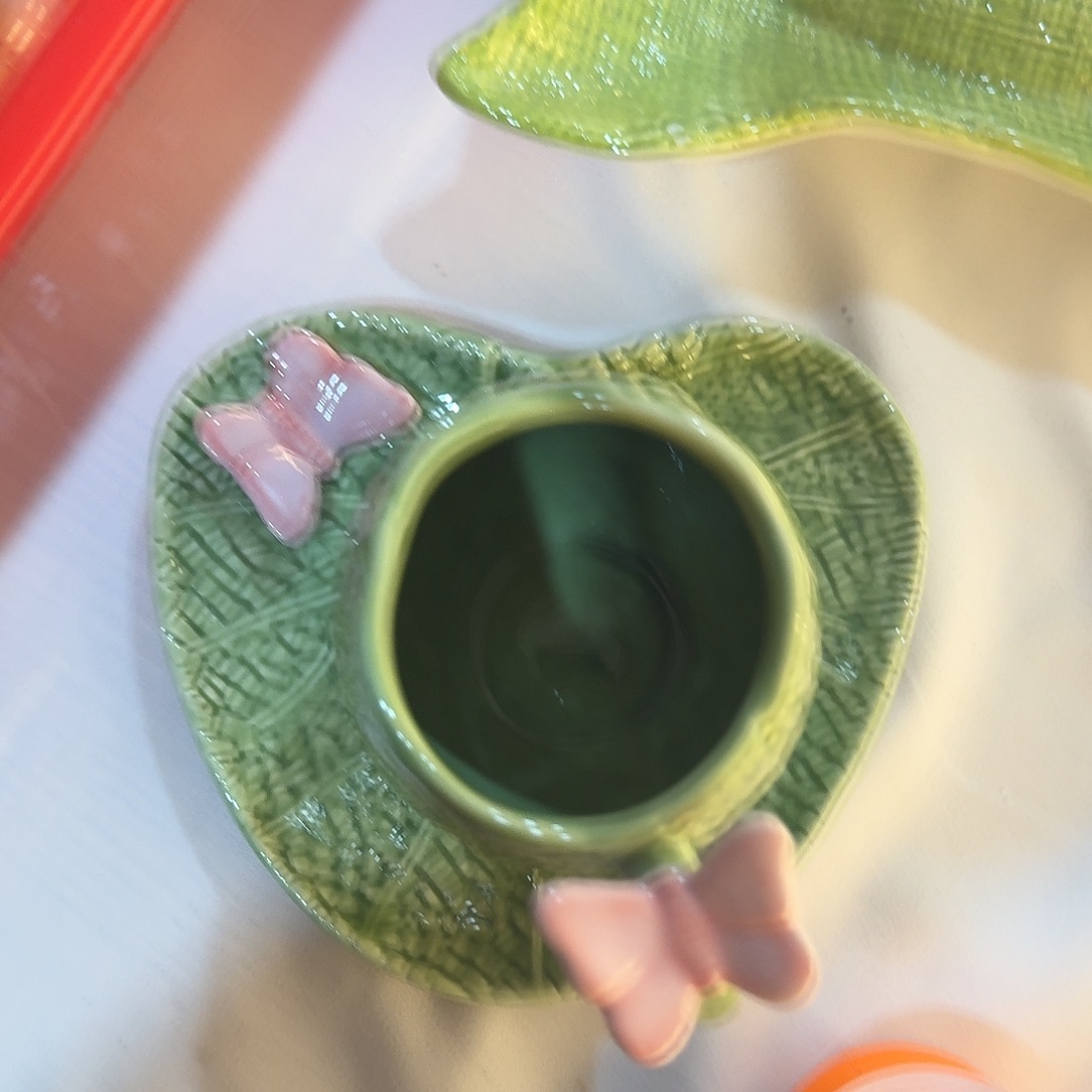 其他陶欧式蝴蝶盘子杯子