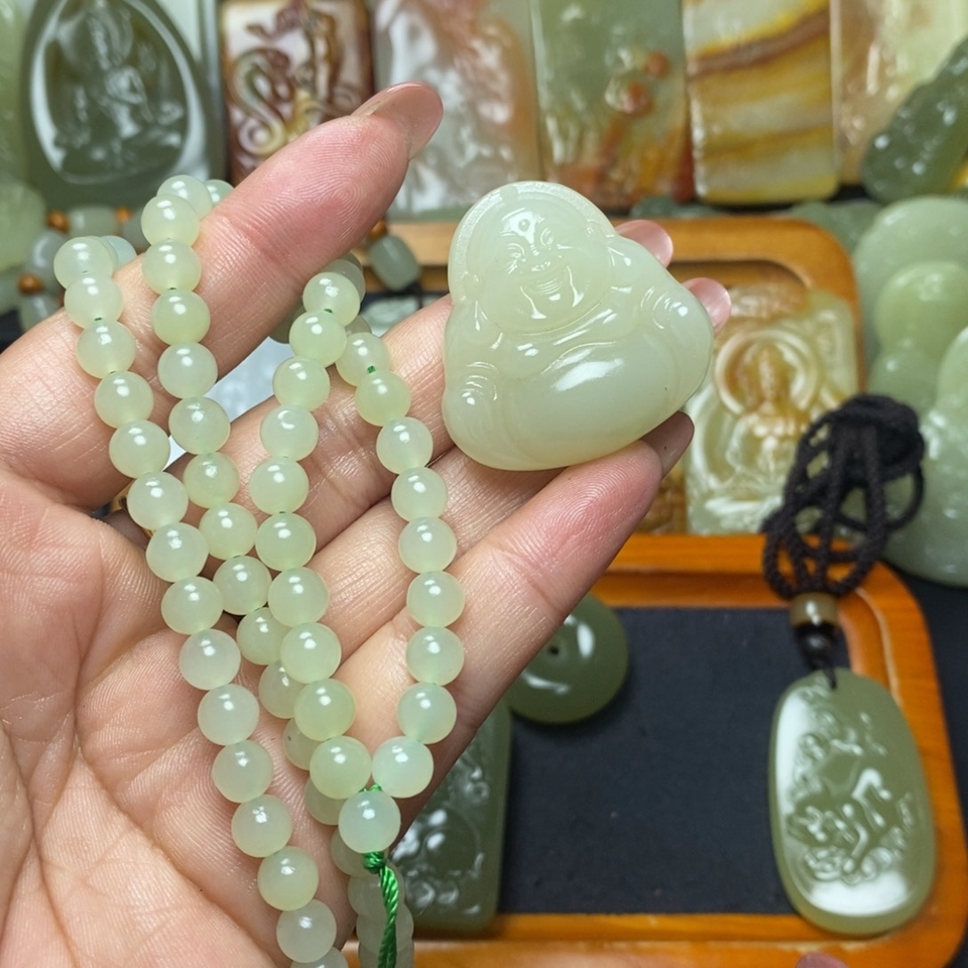 盆景石方解石弥勒佛