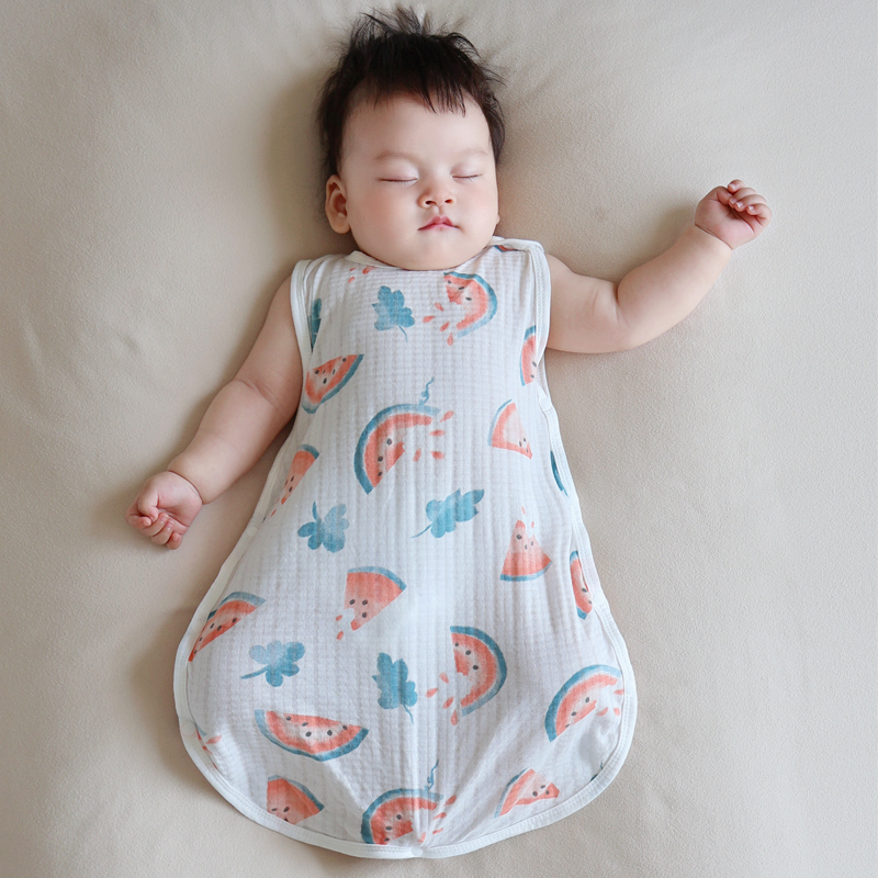 婴儿睡袍夏季薄款睡衣宝宝睡裙男女家居服空调服儿童防踢背心睡袋