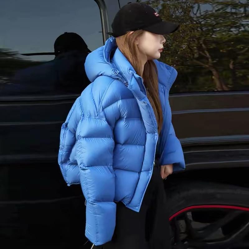 90白鸭绒！龟背感！冬季新款高端时尚短款小个子加厚羽绒服女外套