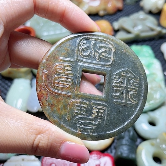 白玉菩提吊坠摆件
