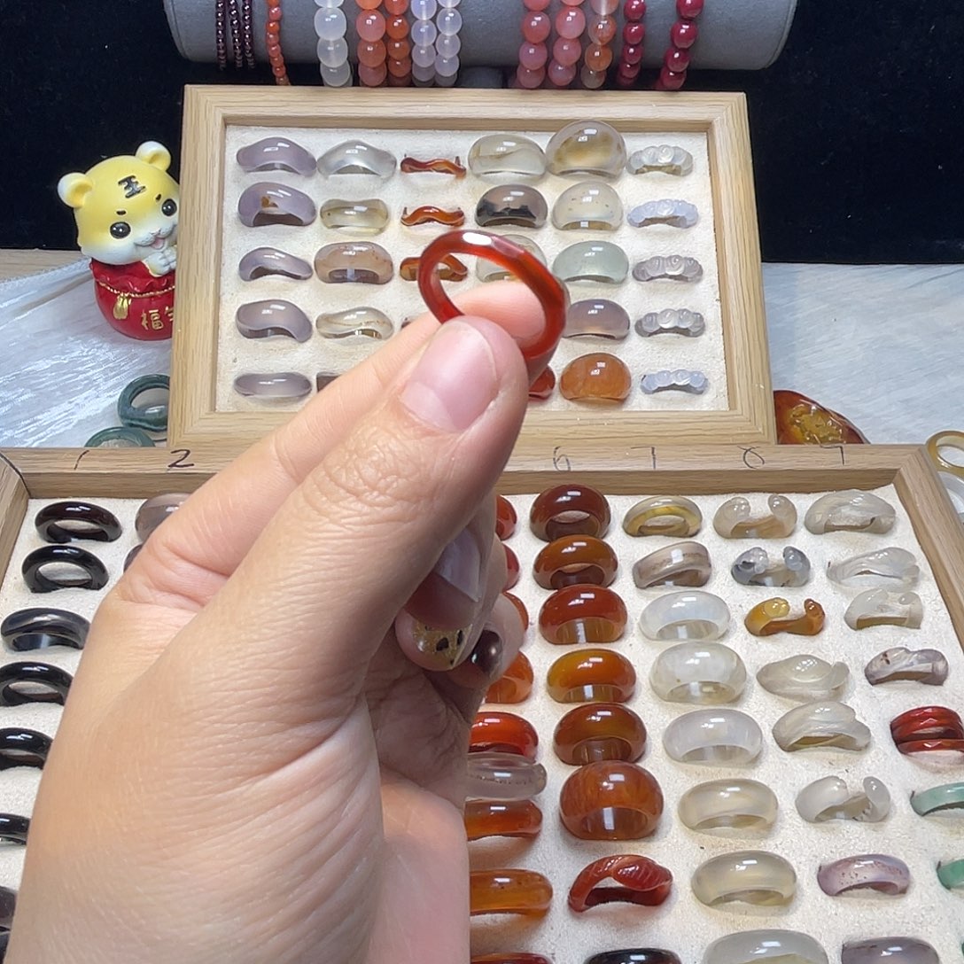 玛瑙/玉髓合金戒指A05港12不退换