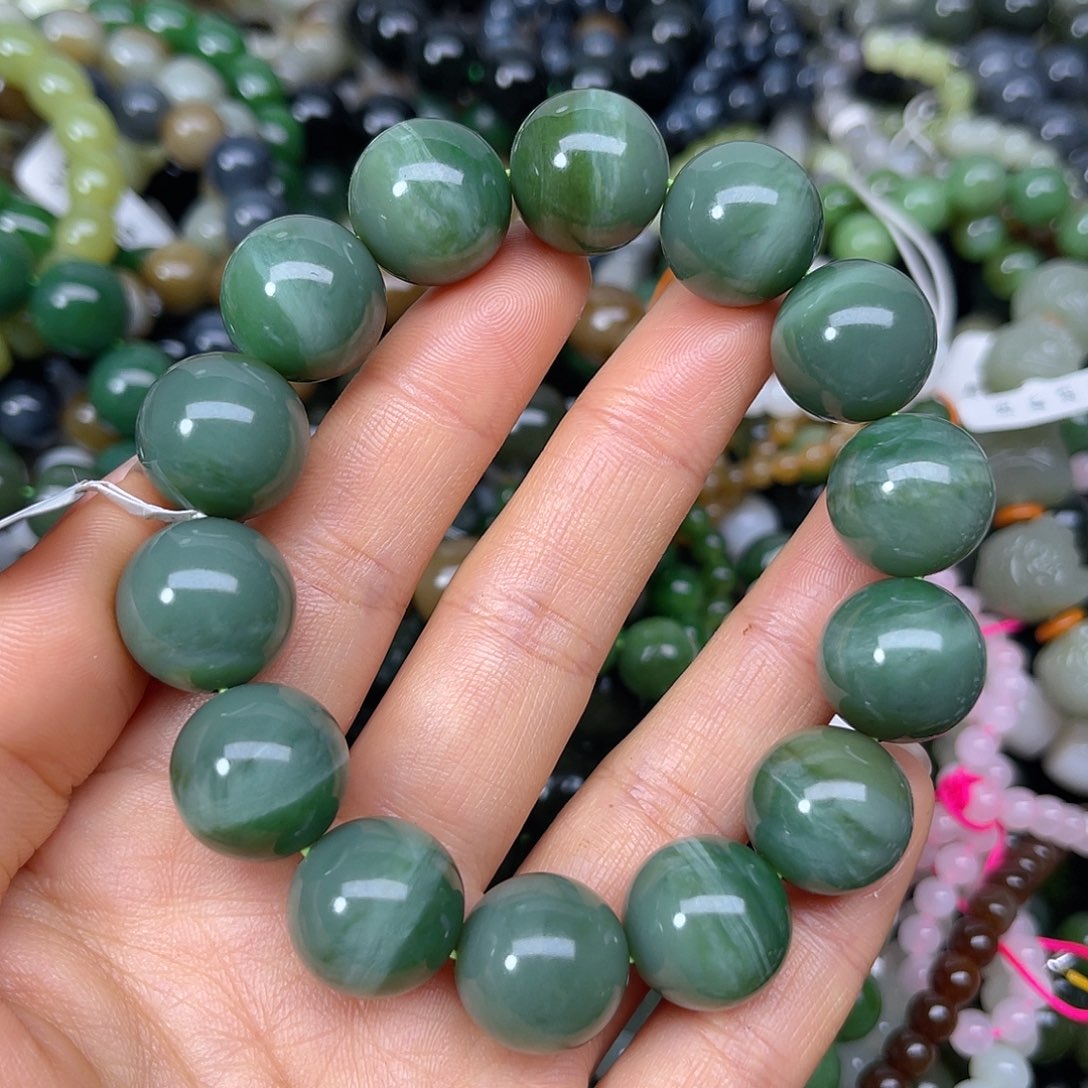 和田玉未镶嵌手链