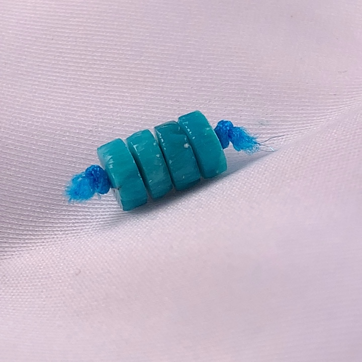 未镶嵌绿松石珠宝奇石6x2.2mm