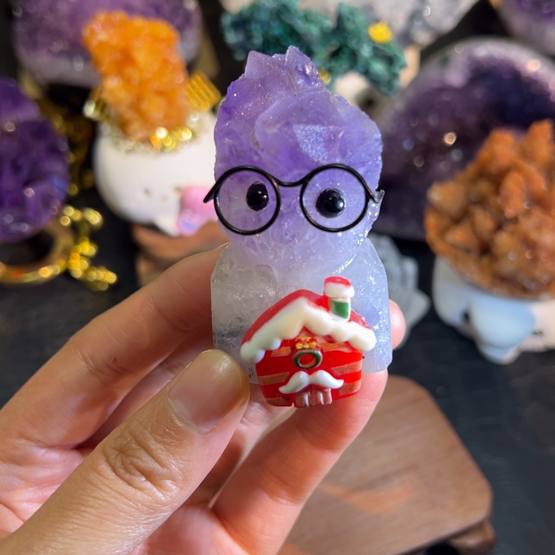 未镶嵌水晶珠宝半成品8紫水晶