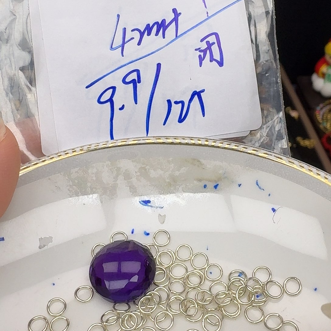 银S925镶嵌紫晶颈饰紫水晶 925镶嵌190