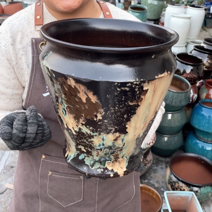 紫砂花盆口25高30正品正品