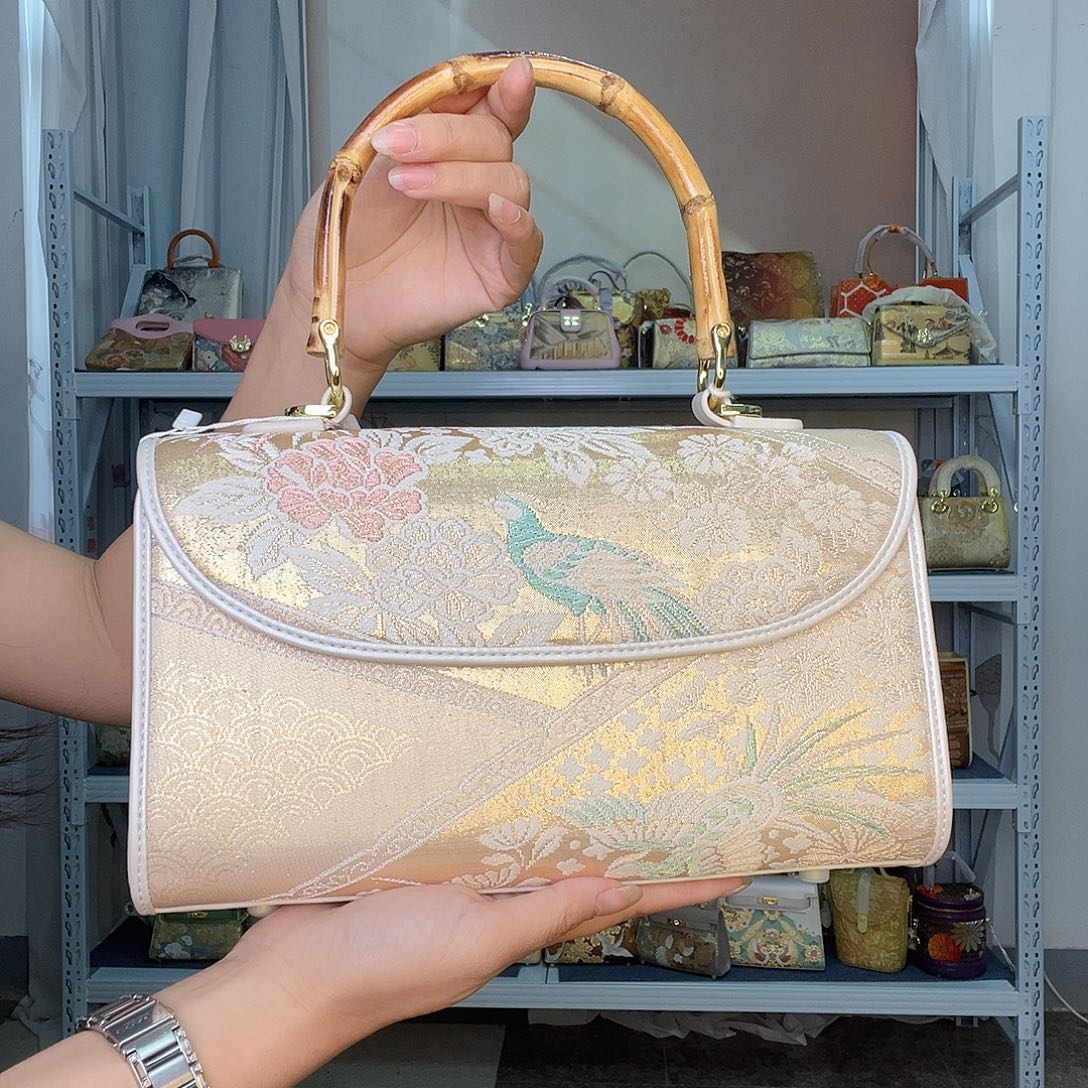 织物桑蚕丝非遗唐锦竹节晚宴