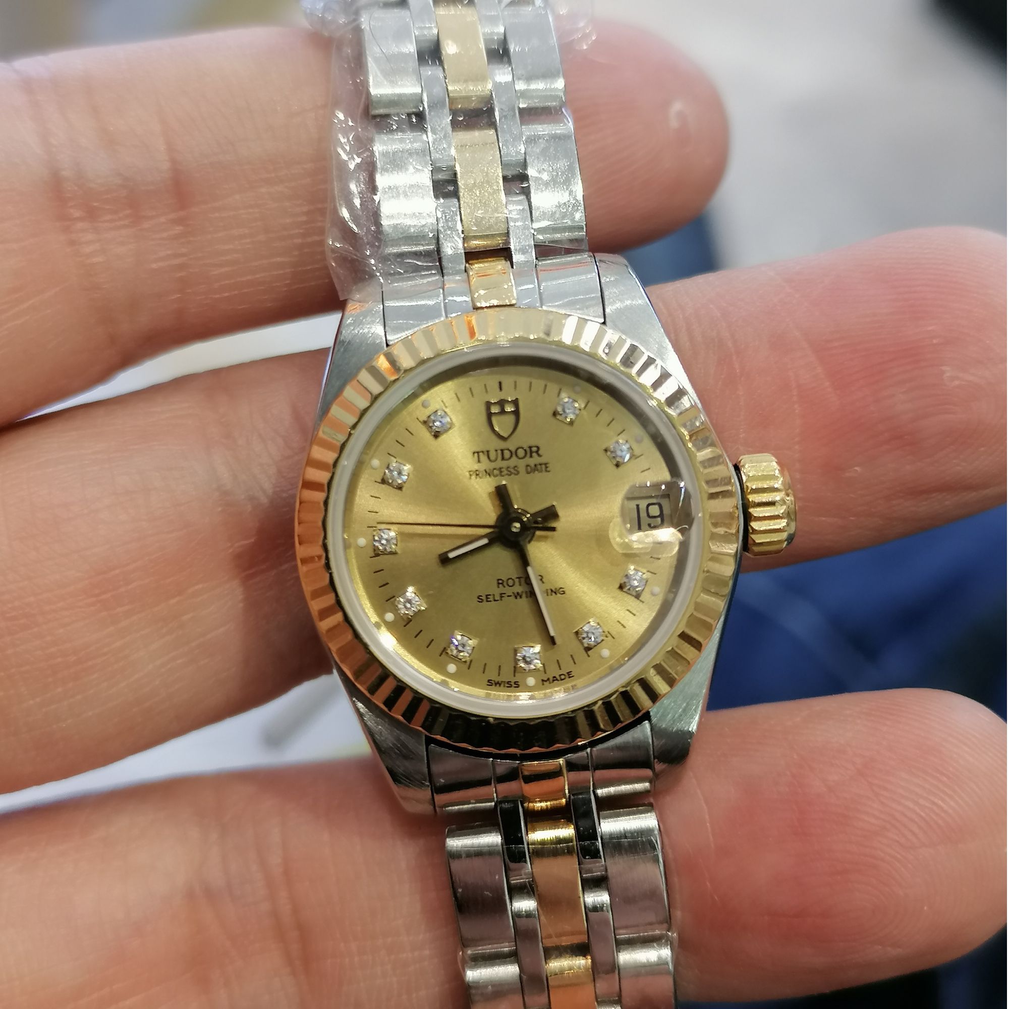 99新 TUDOR/帝舵 帝舵18K金面公主型女表92513优雅时尚自动机械