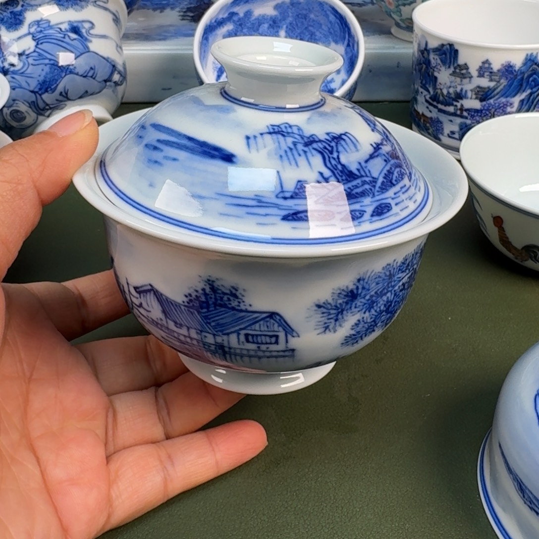 陶景德镇纯手绘茶具圆圆249