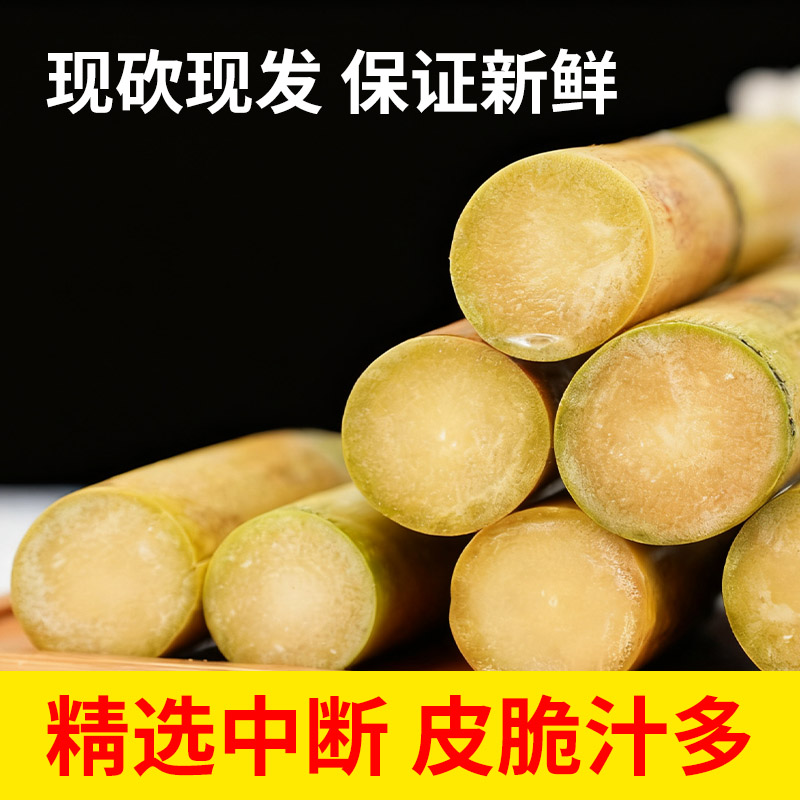 正宗广西黄皮甘蔗薄皮手撕甘蔗纯甜可口多汁当季脆甜少渣