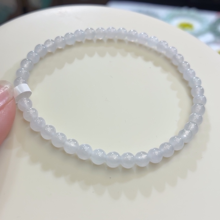 翡翠未镶嵌手链冰胶白月光卡4.3