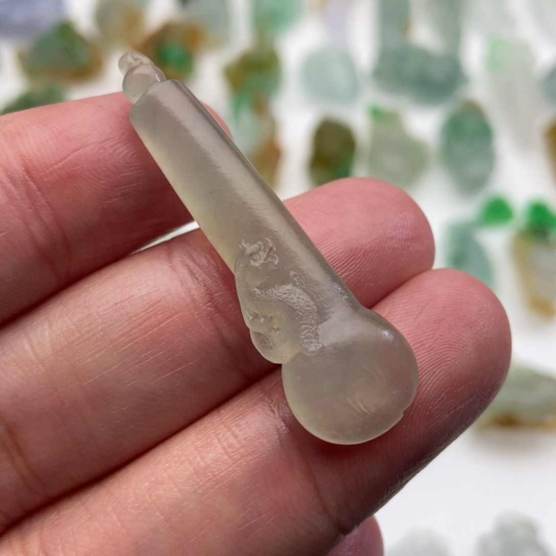 定制翡翠未镶嵌文昌笔