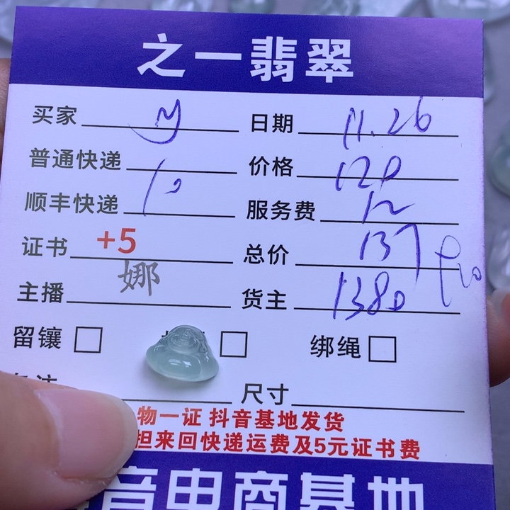 颈饰未镶嵌翡翠y*