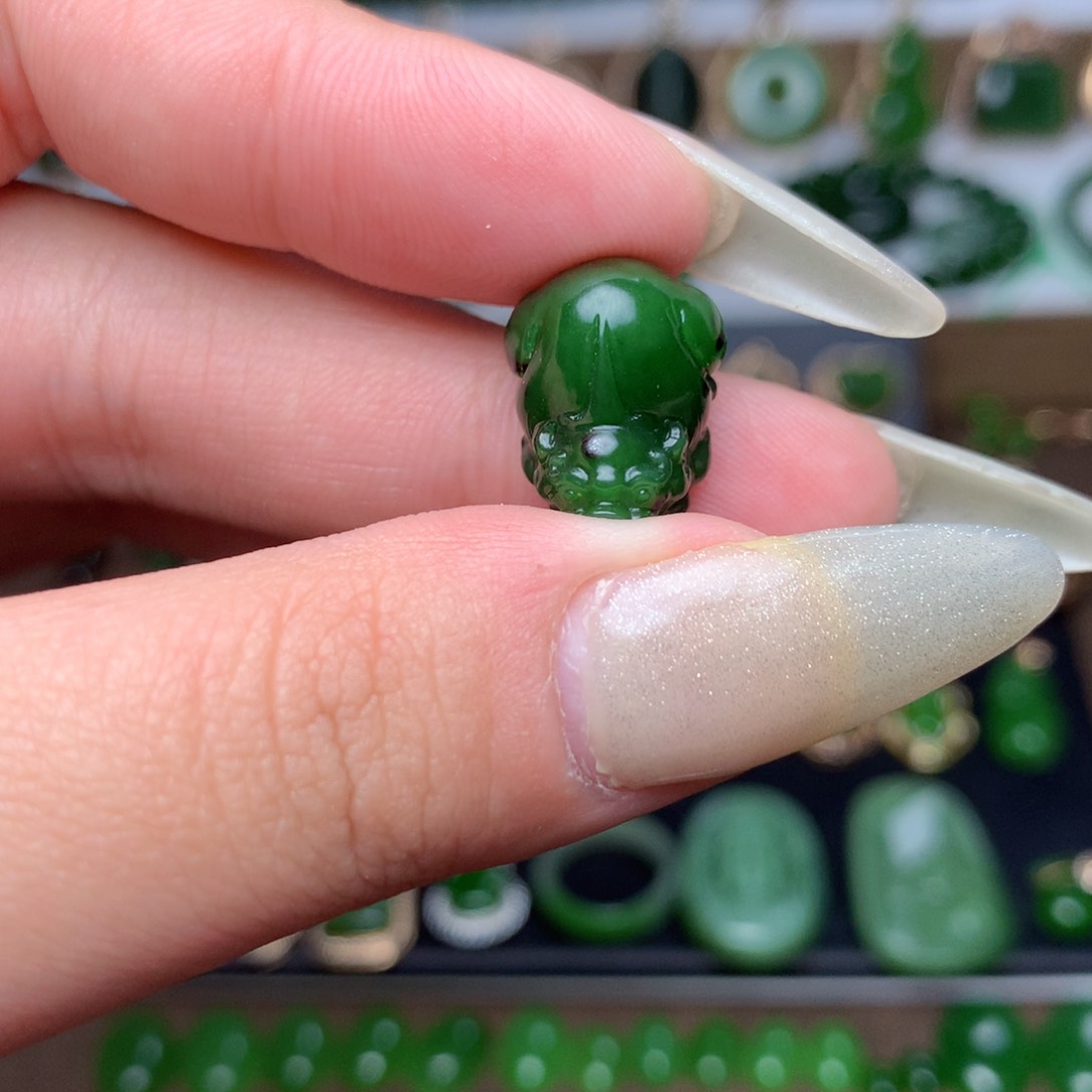 和田玉（碧玉）貔貅未镶嵌