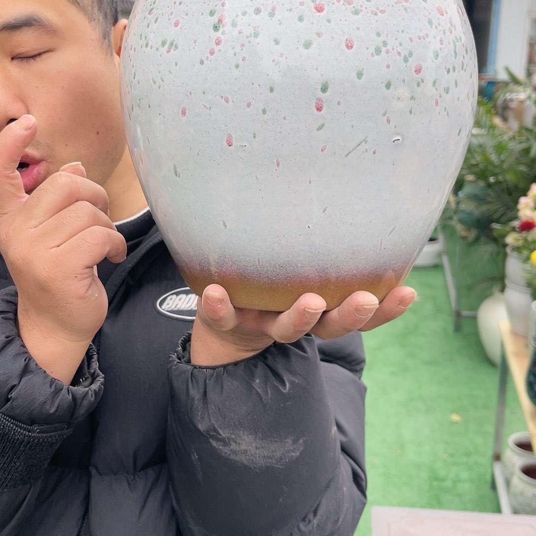 红陶扬扬花盆0222-1257