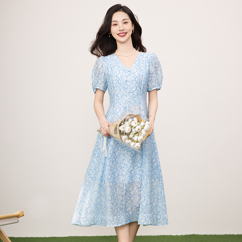 【尚雅】佳人苑连衣裙女夏季新款J329075