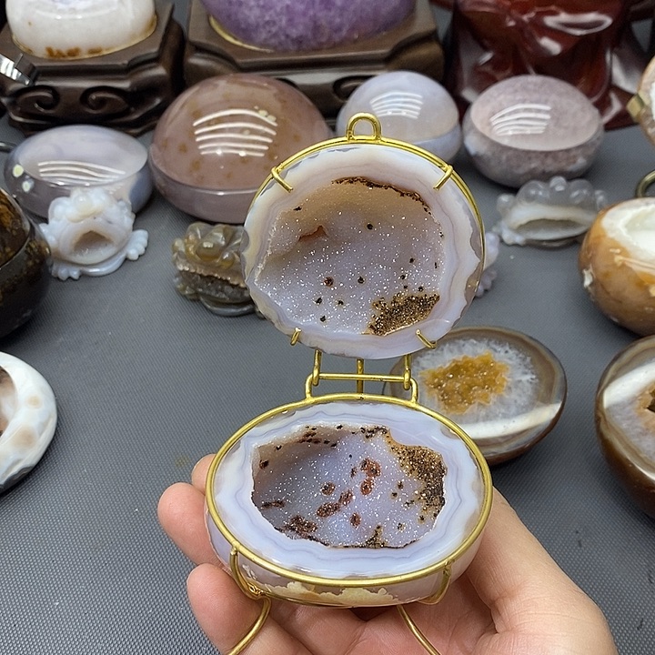 摆件紫晶未镶嵌聚宝盆