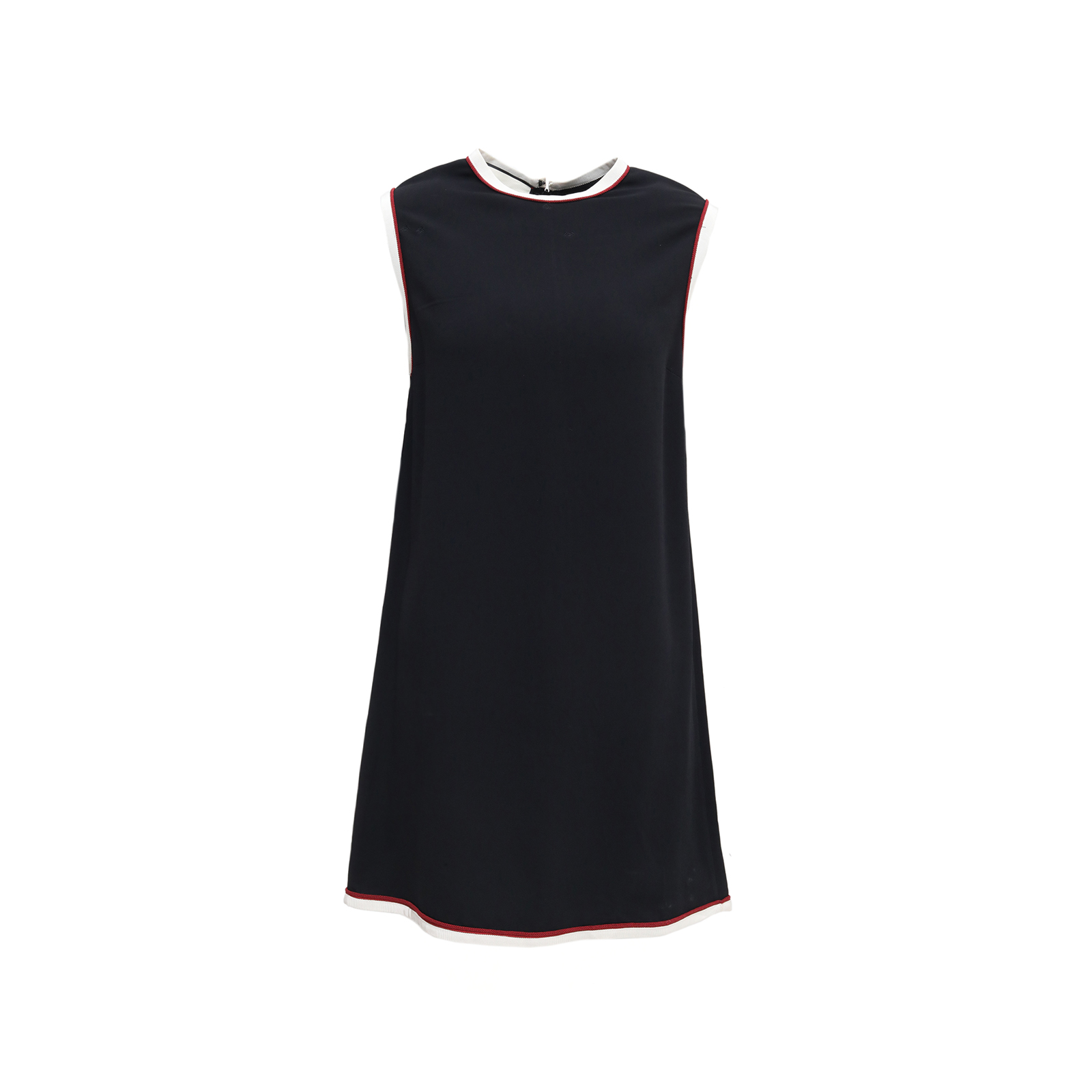 95新 GUCCI/古驰 白红边无袖裙 黑色 尼龙 XXS P231186939
