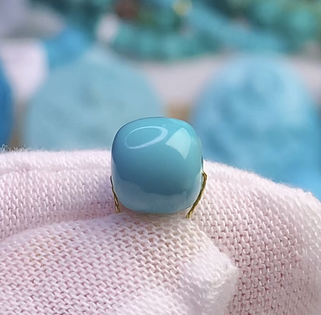 原矿绿松石精品老型8毫米