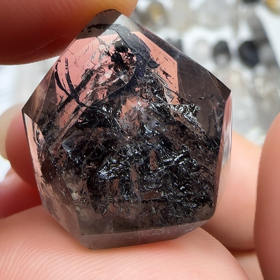 珠宝半成品水晶未镶嵌流沙小山随形