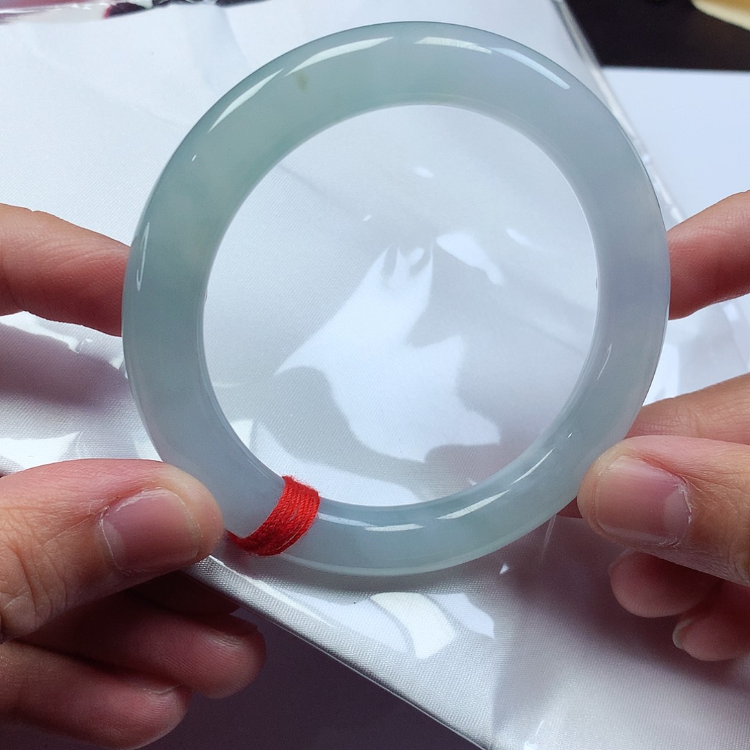 翡翠手镯未镶嵌57圆条